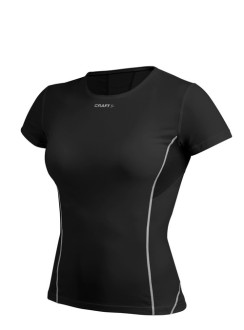 Craft Cool Shirt With Mesh Woman Black - Sport Shirt Dames Zwart 193684_1900