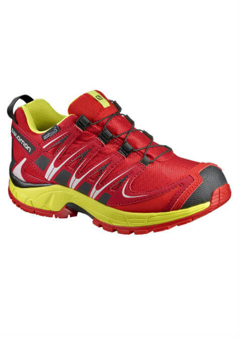 salomon kids xa pro 3d junio hardloopschoen rood geel